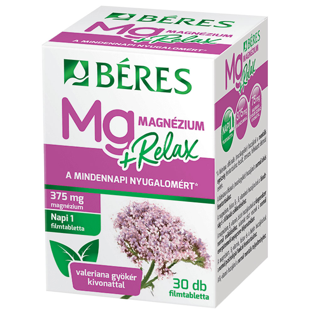 Béres Magnézium + Relax filmtabletta - 30db 1 Béres Magnézium + Relax filmtabletta - 30db
