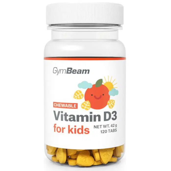 GymBeam D3-vitamin narancs ízű rágótabletta gyerekeknek - 120db 1 GymBeam D3-vitamin narancs ízű rágótabletta gyerekeknek - 120db