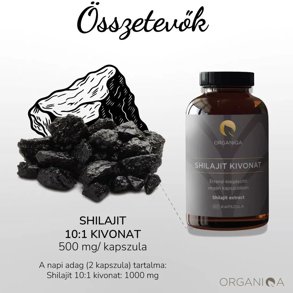 Organiqa Shilajit kivonat kapszula - 60db 4 Organiqa Shilajit kivonat kapszula - 60db - Image 4