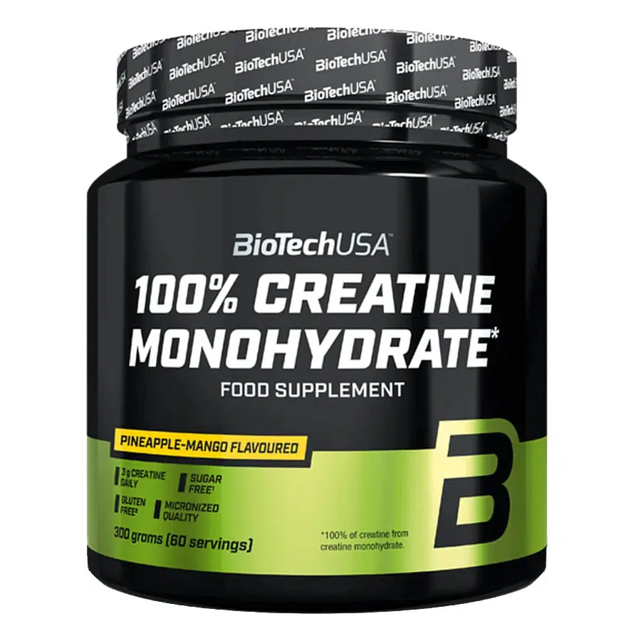 Biotech 100% Creatine Monohydrate ananász-mangó - 300g 1 Biotech 100% Creatine Monohydrate ananász-mangó - 300g