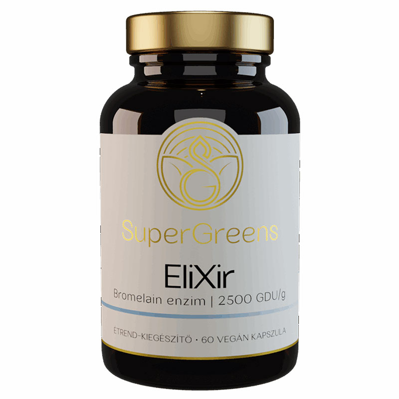 SuperGreens EliXir Bromelain enzimmel kapszula - 60db 1 SuperGreens EliXir Bromelain enzimmel kapszula - 60db