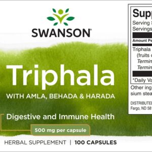 Swanson Triphala kapszula - 100db 3 Swanson Triphala kapszula - 100db - Image 2