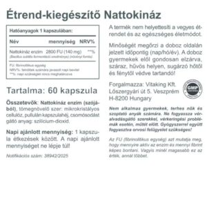 Vitaking Nattokináz Enzim kapszula - 60db 3 Vitaking Nattokináz Enzim kapszula - 60db - Image 2