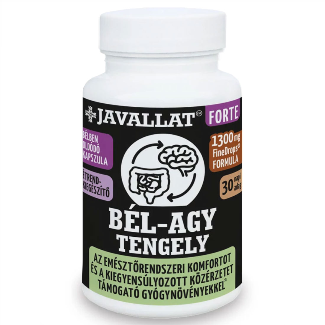 Javallat Forte Bél-Agy tengely kapszula - 60db 1 Javallat Forte Bél-Agy tengely kapszula - 60db