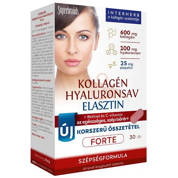 Interherb Kollagén Hyaluronsav Forte tabletta - 30db 1 Interherb Kollagén Hyaluronsav Forte tabletta - 30db