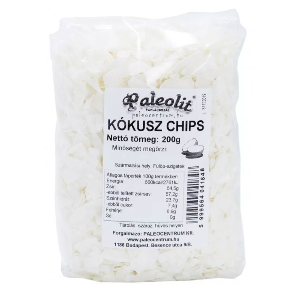 Paleolit Kókusz chips - 200g 1 Paleolit Kókusz chips - 200g