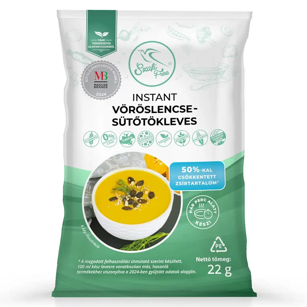 Szafi Free Instant vöröslencse-sütőtökleves - 22g 1 Szafi Free Instant vöröslencse-sütőtökleves - 22g