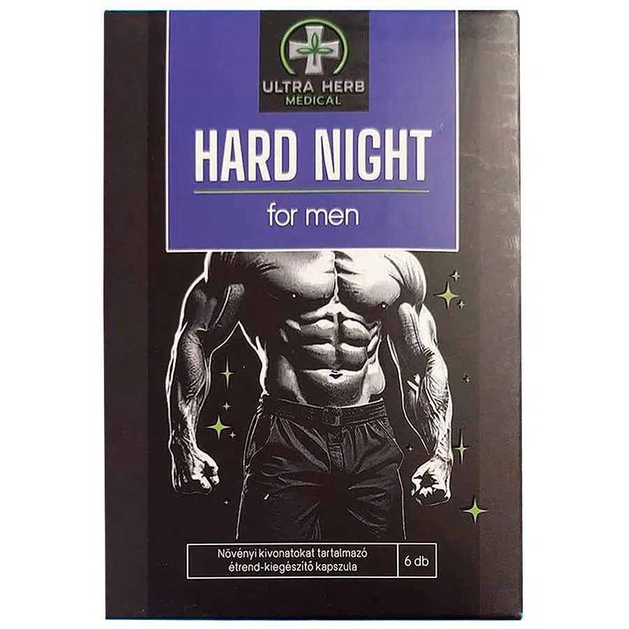 HARD NIGHT erős potencianövelő kapszula - 6db 1 HARD NIGHT erős potencianövelő kapszula - 6db