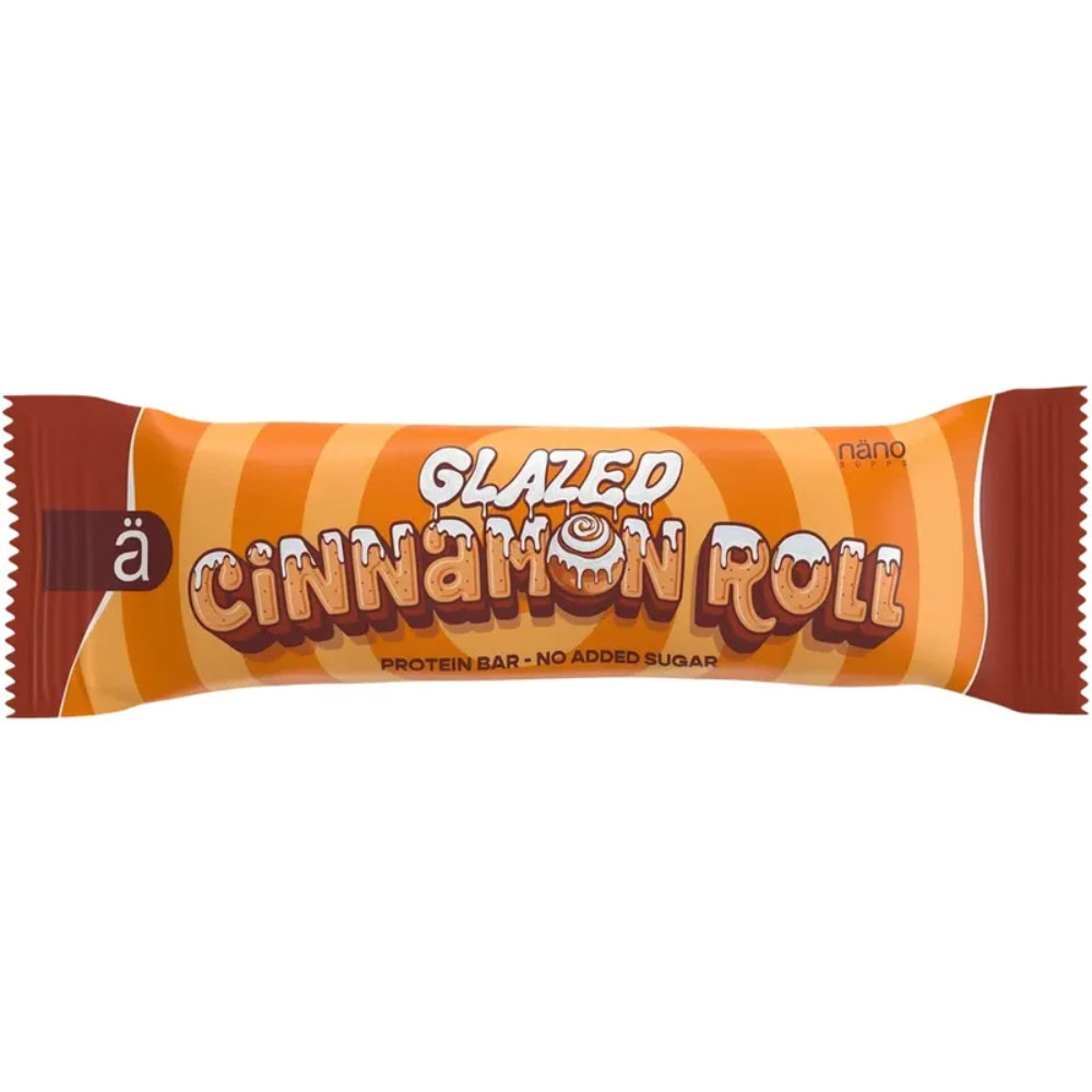 Nanosupps Protein Bar Glazed Cinnamon Roll - 55g 1 Nanosupps Protein Bar Glazed Cinnamon Roll - 55g