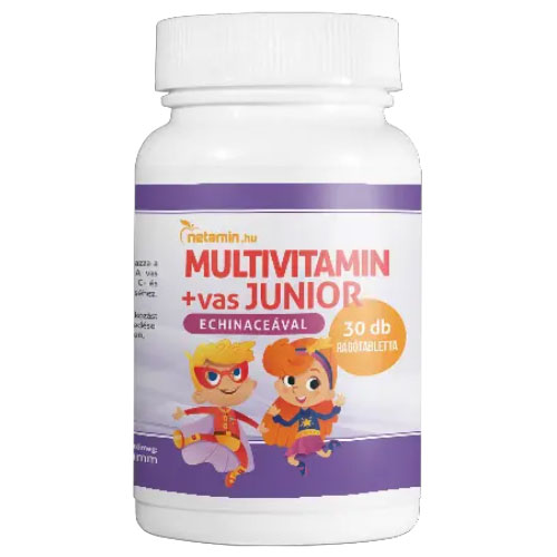 Netamin Multivitamin+Vas Junior rágótabletta - 30db 1 Netamin Multivitamin+Vas Junior rágótabletta - 30db