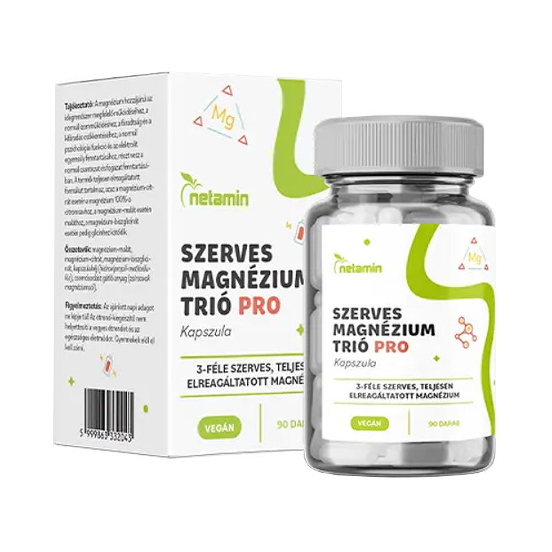 Netamin Szerves Magnézium Trió PRO kapszula - 90db 1 Netamin Szerves Magnézium Trió PRO kapszula - 90db