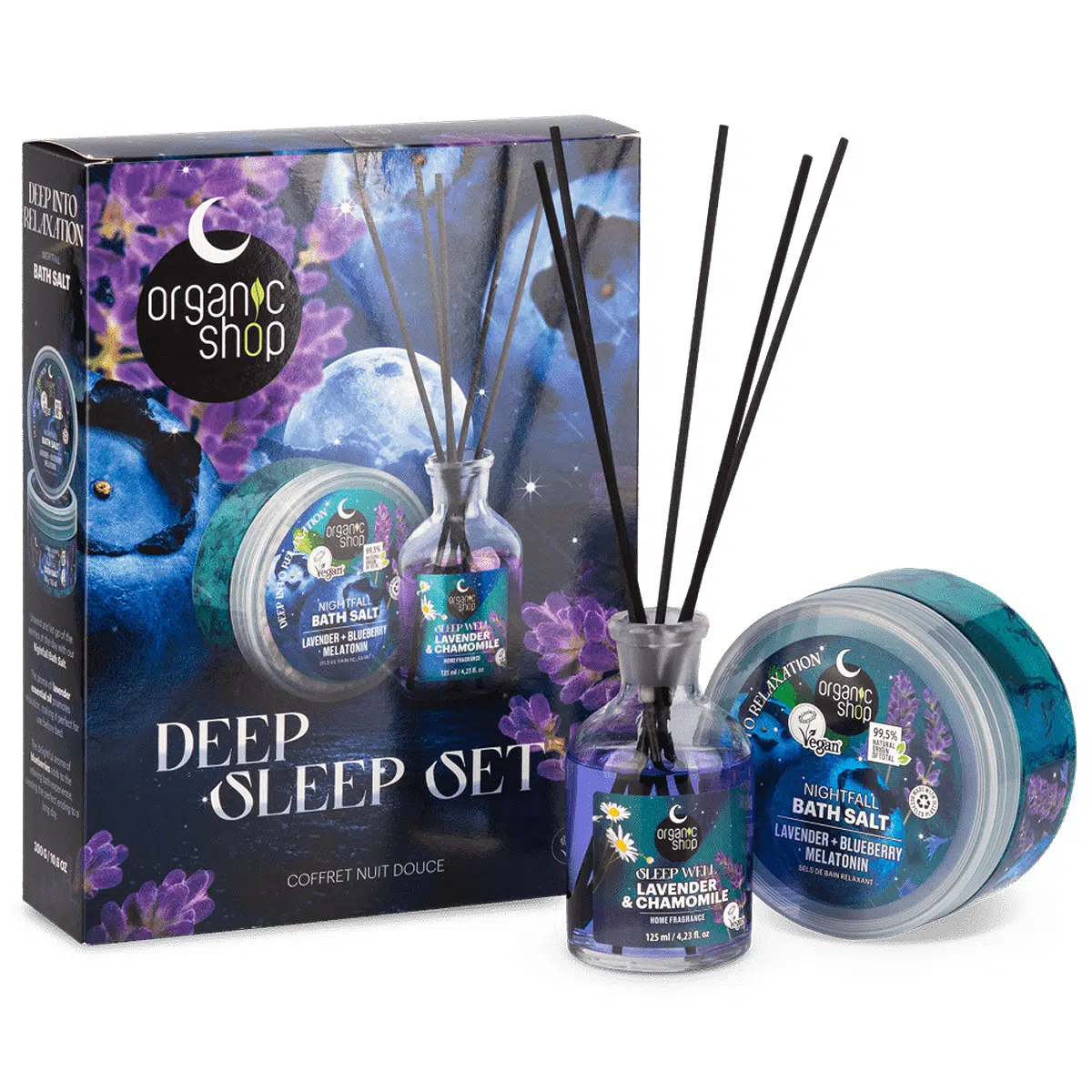 Organic Shop "Deep Sleep" ajándék szett - 300g + 125ml 1 Organic Shop "Deep Sleep" ajándék szett - 300g + 125ml