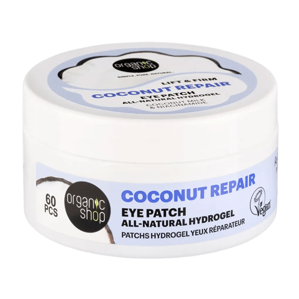 Organic Shop Természetes hidrogél szemmaszk kókusztejjel és niacinamiddal - 60db 1 Organic Shop Természetes hidrogél szemmaszk kókusztejjel és niacinamiddal - 60db