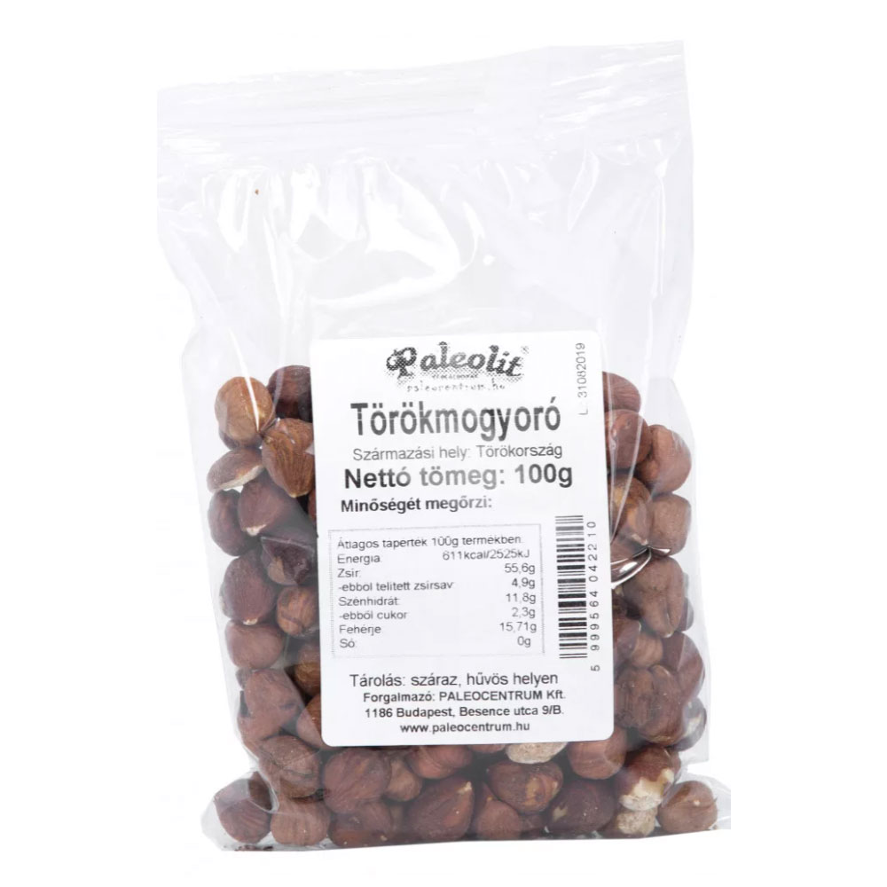 Paleolit Törökmogyoró natúr - 100g 1 Paleolit Törökmogyoró natúr - 100g