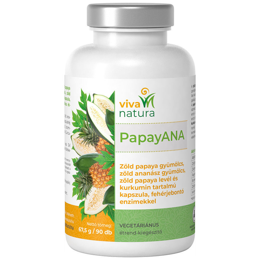 Viva Natura PapayANA kapszula - 90db 1 Viva Natura PapayANA kapszula - 90db