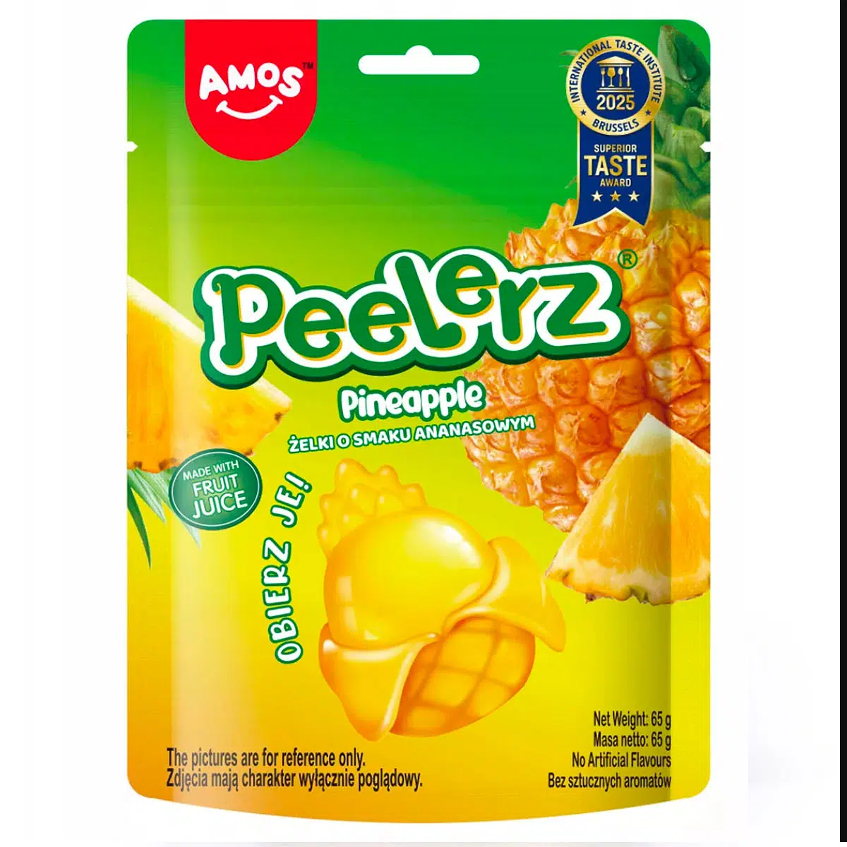 Amos Peelerz Hámozható Ananász ízű gumicukor - 85g 1 Amos Peelerz Hámozható Ananász ízű gumicukor - 85g