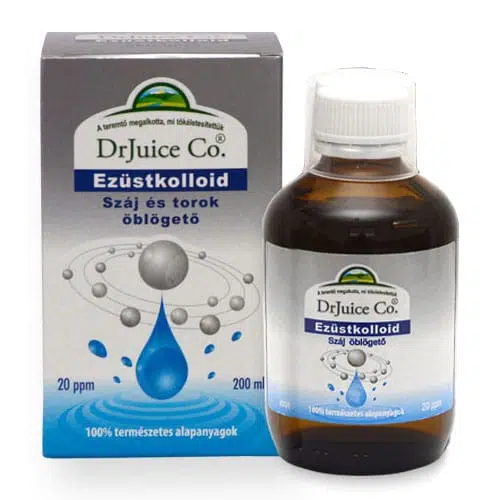 Dr.Juice Ezüstkolloid száj-toroköblögető 200 ml 1 Dr.Juice Ezüstkolloid száj-toroköblögető 200 ml