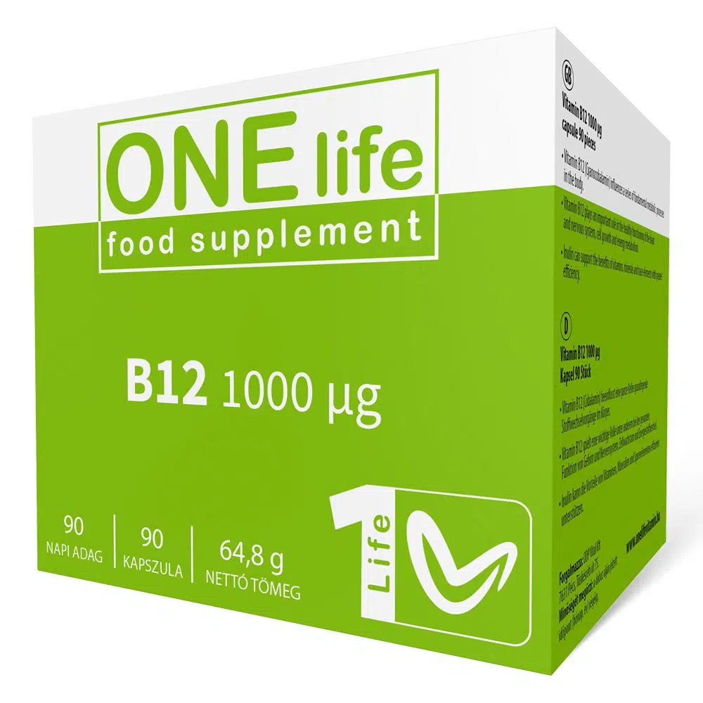 One Life B12-vitamin kapszula - 90db 1 One Life B12-vitamin kapszula - 90db