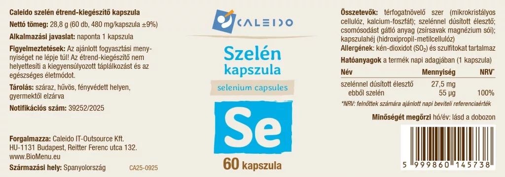 Caleido Szelén kapszula - 60db 3 Caleido Szelén kapszula - 60db - Image 3