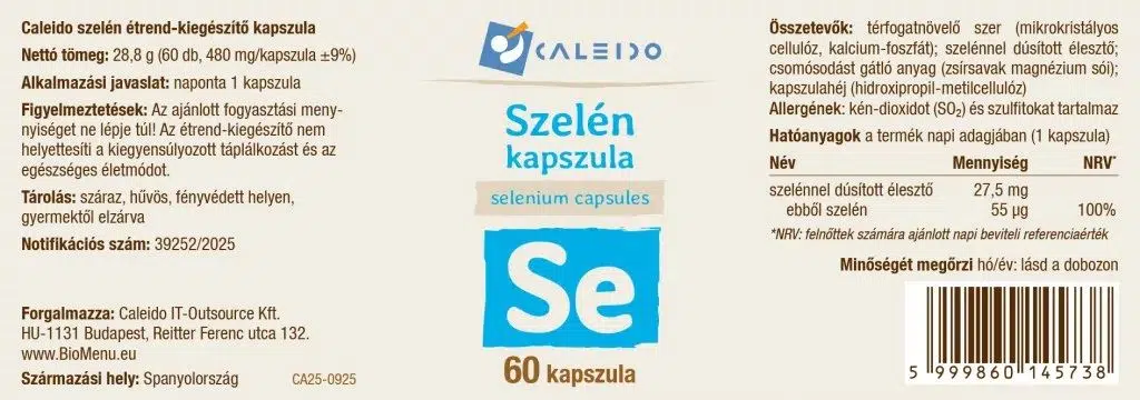 Caleido Szelén kapszula - 60db 3 Caleido Szelén kapszula - 60db - Image 3