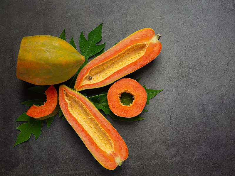 Papaya gyümölcs – gyomor-bél panaszok és súlyfelesleg kezelésének természetes támogatója 1 Papaya 2