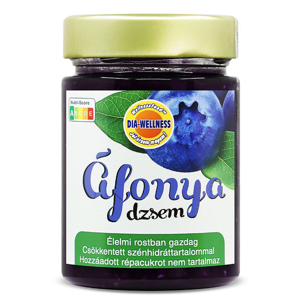 Dia-wellness lekvár áfonya - 380g 1 Dia-wellness dzsem áfonya 380g