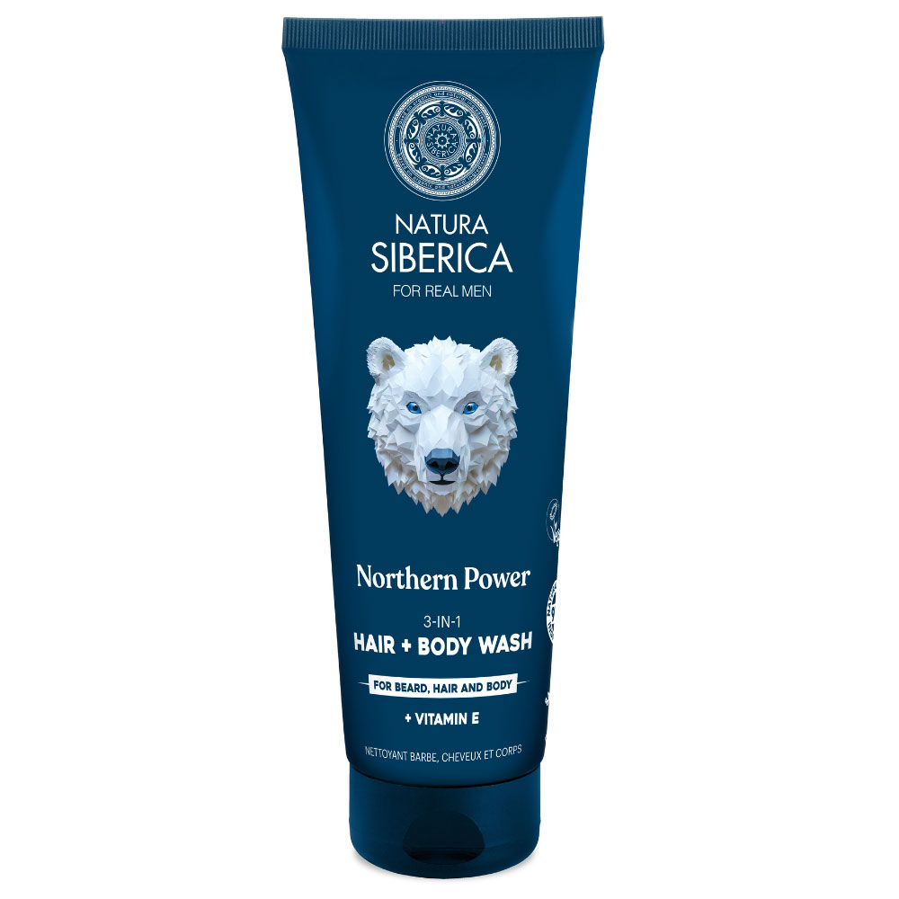 Natura Siberica „Northern Power” 3 az 1-ben tusfürdő, haj- és szakállmosó férfiaknak - 200ml 1 Natura Siberica „Northern Power” 3 az 1-ben tusfürdő
