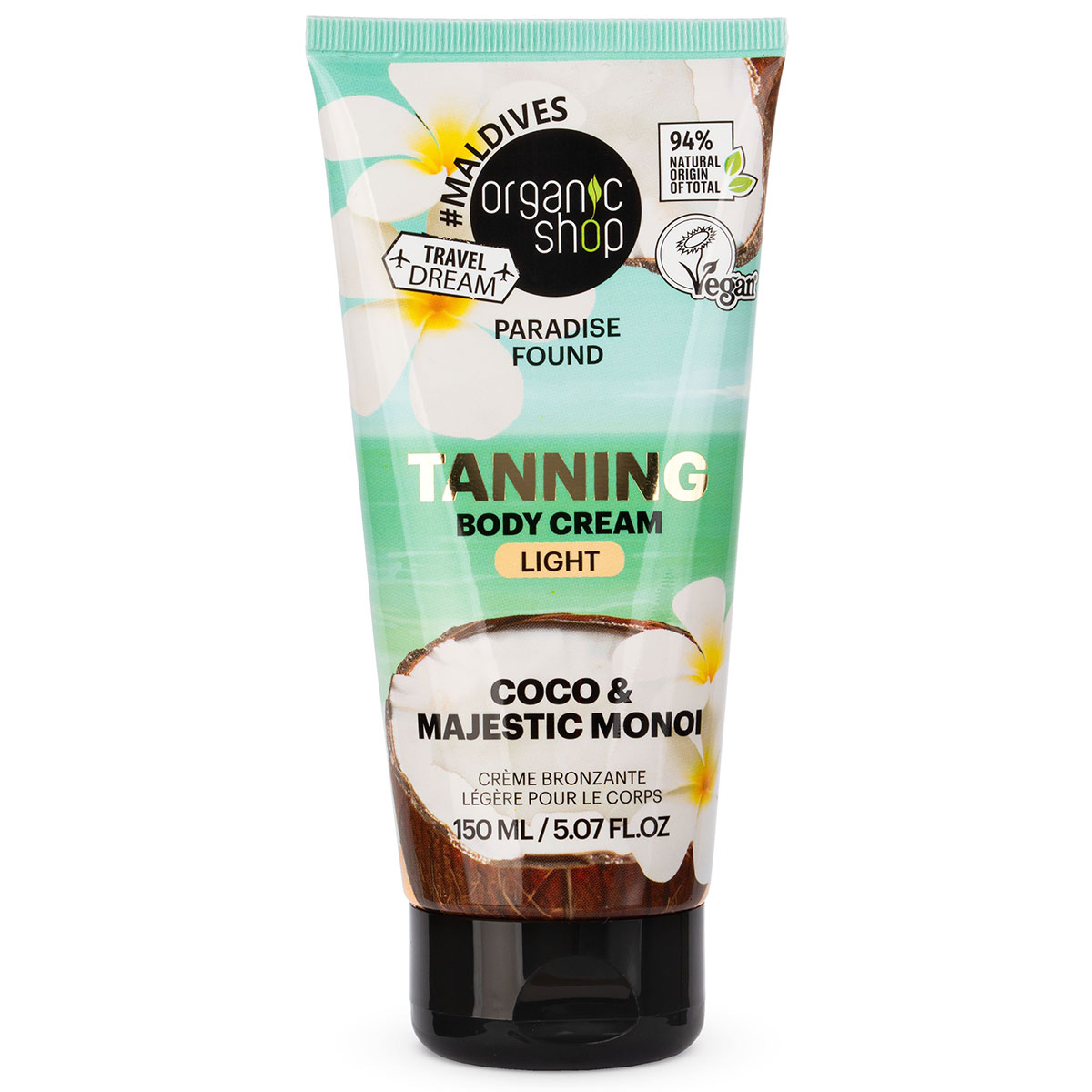 Organic Shop Barnító krém kókusszal és monoival - világos - 150ml 1 Organic Shop Barnító krém kókusszal és monoival - világos - 150ml