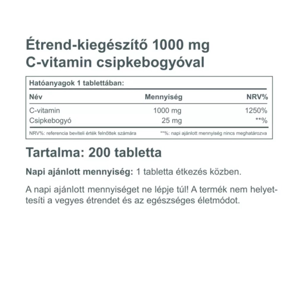VitaKing C-Vitamin 1000mg tabletta - 200db 2 VitaKing C-Vitamin 1000mg tabletta - 200db - Image 2