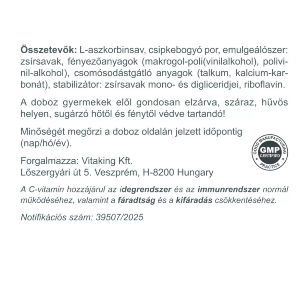 VitaKing C-Vitamin 1000mg tabletta - 200db 3 VitaKing C-Vitamin 1000mg tabletta - 200db - Image 3