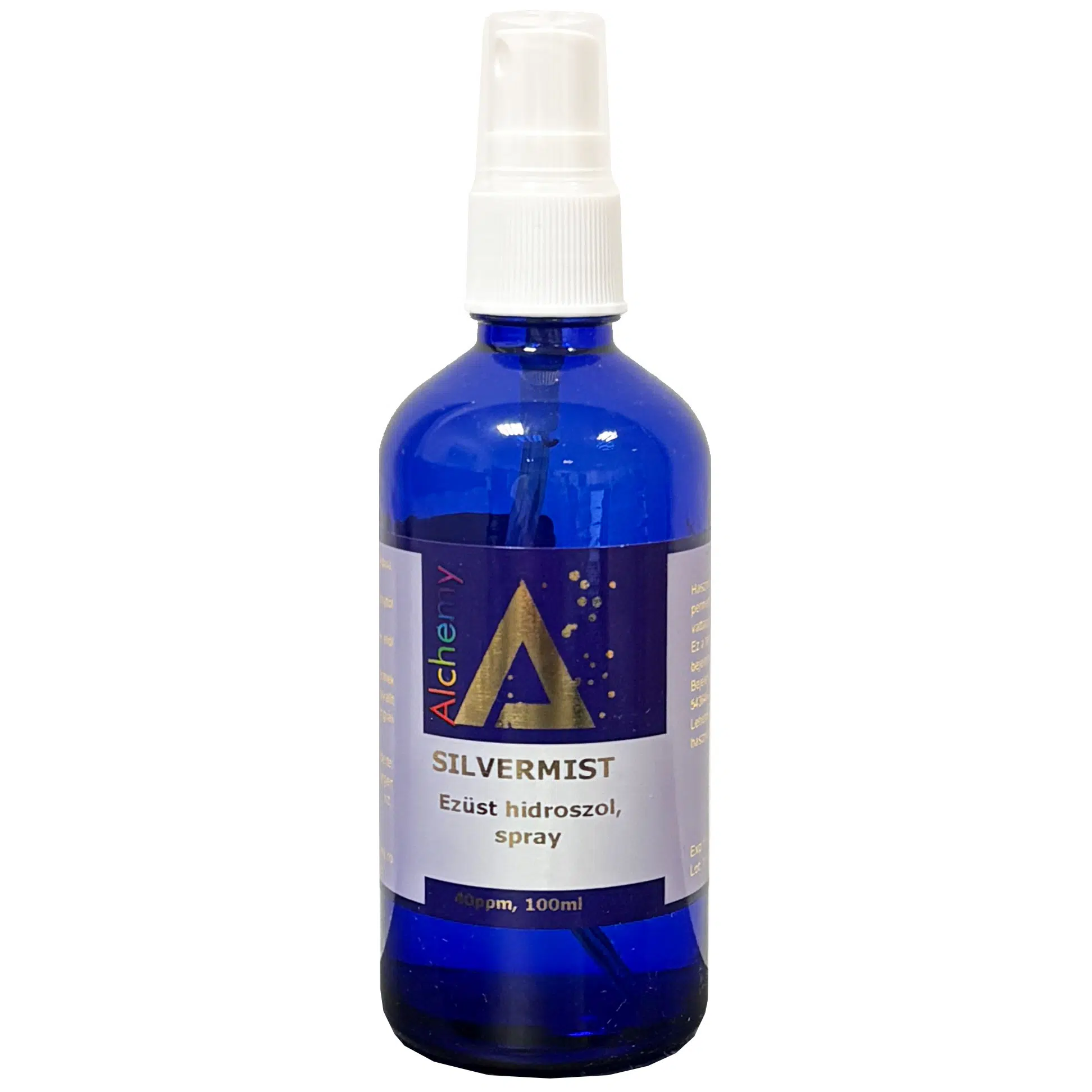 Alchemy SilverMist 40ppm ezüst hidrosol szórófejes spray - 100ml 1 Alchemy SilverMist 40ppm ezüst hidrosol szórófejes spray - 100ml