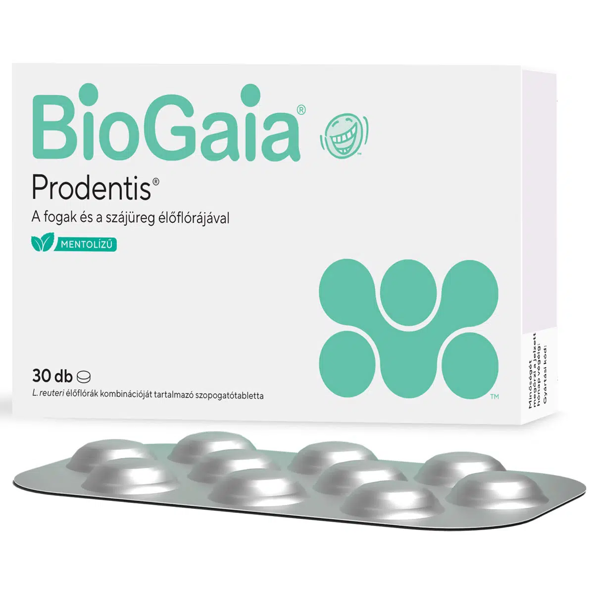 Biogaia Prodentis mentol ízű szopogatótabletta - 30db 1 Biogaia Prodentis mentol ízű szopogatótabletta - 30db