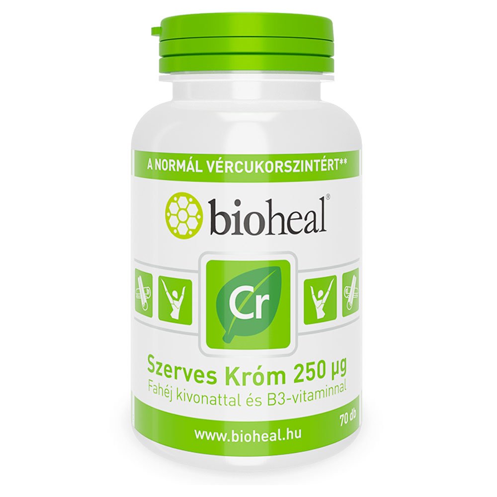 Bioheal Szerves Természetes Króm filmtabletta - 70db 1 Bioheal Szerves Természetes Króm filmtabletta - 70db