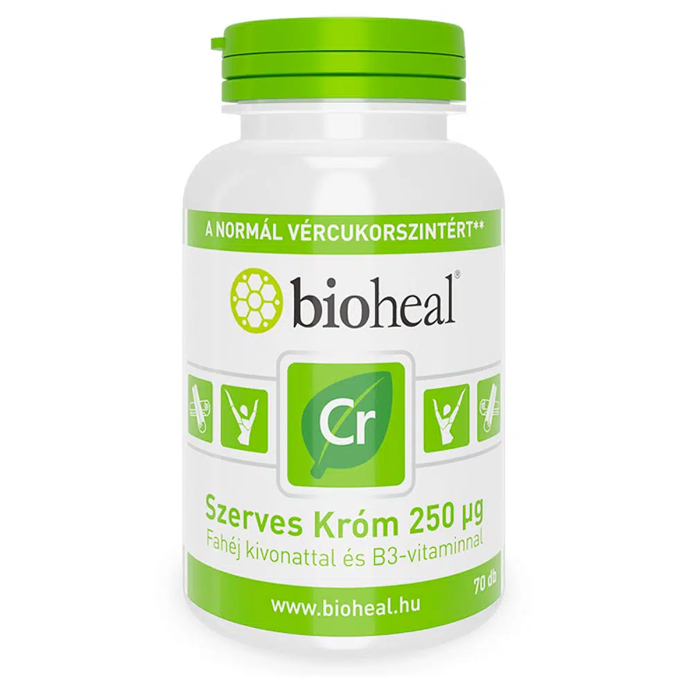 Bioheal Szerves Természetes Króm filmtabletta - 70db 1 Bioheal Szerves Természetes Króm filmtabletta - 70db