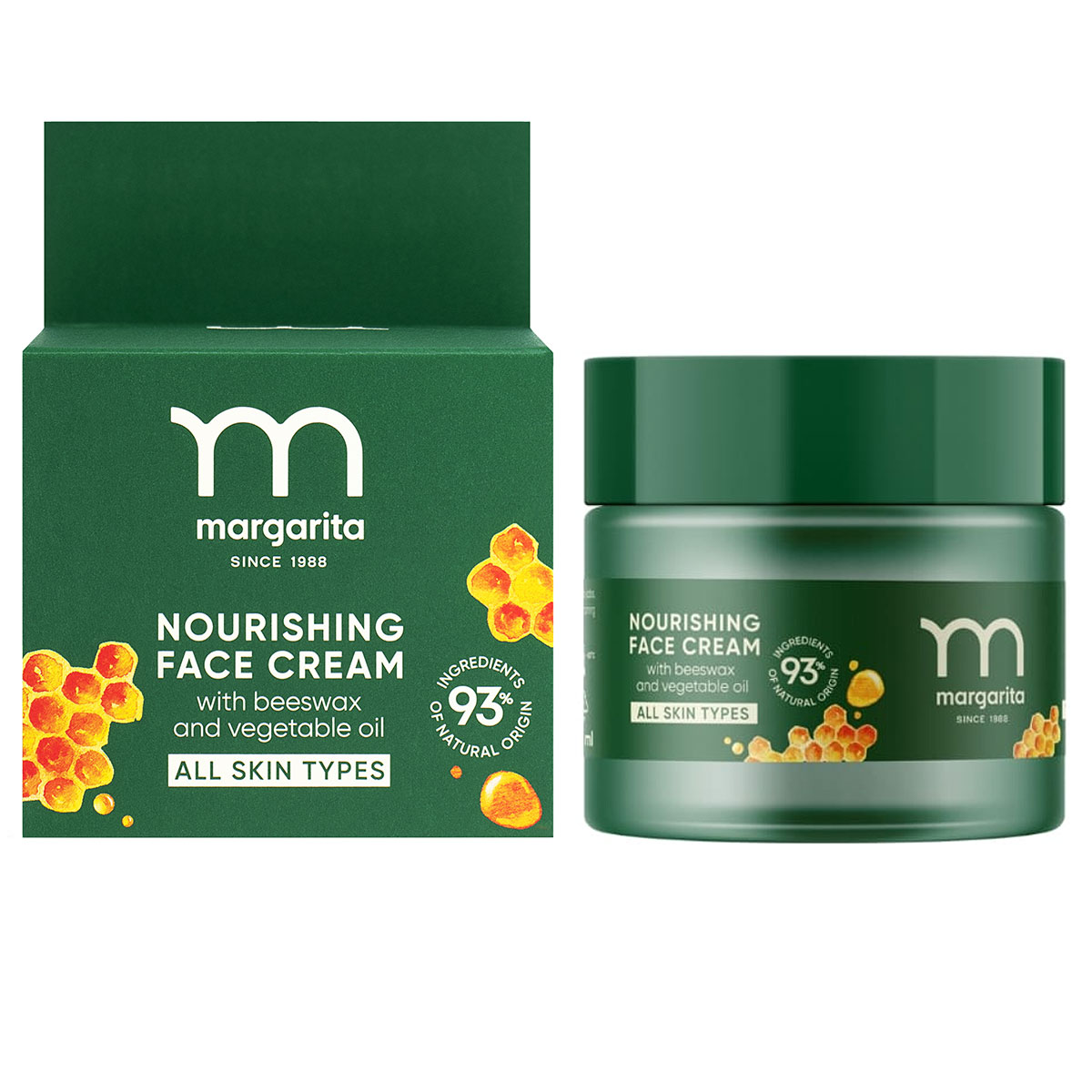 Margarita Tápláló arckrém méhviasszal és növényi olajjal - 50ml 1 Margarita Tápláló arckrém méhviasszal és növényi olajjal - 50ml