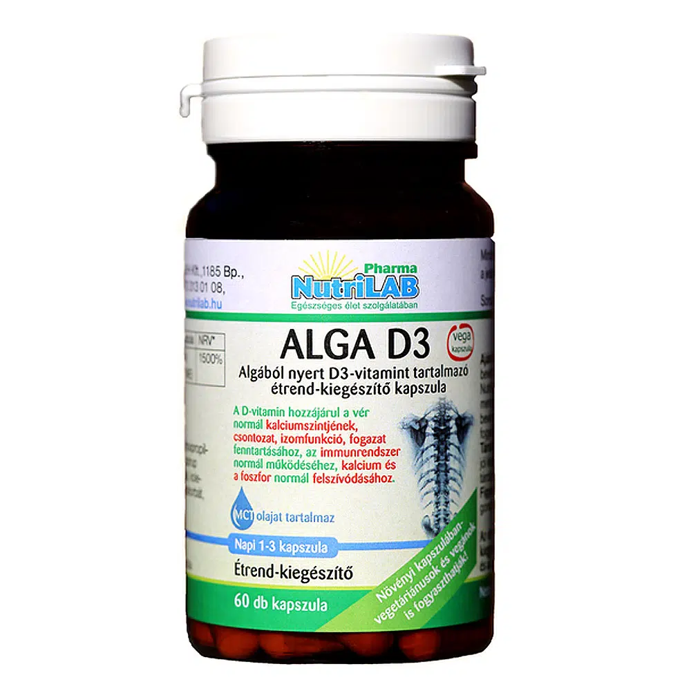 Nutrilab Alga D3 kapszula - 60db 1 Nutrilab Alga D3 kapszula - 60db