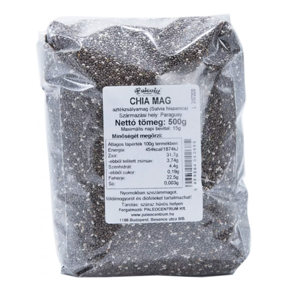 Paleolit Chia mag fekete - 500g 1 Paleolit Chia mag fekete - 500g