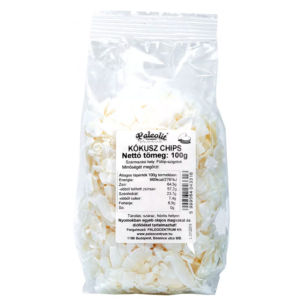 Paleolit Kókusz chips - 100g 1 Paleolit Kókusz chips - 100g
