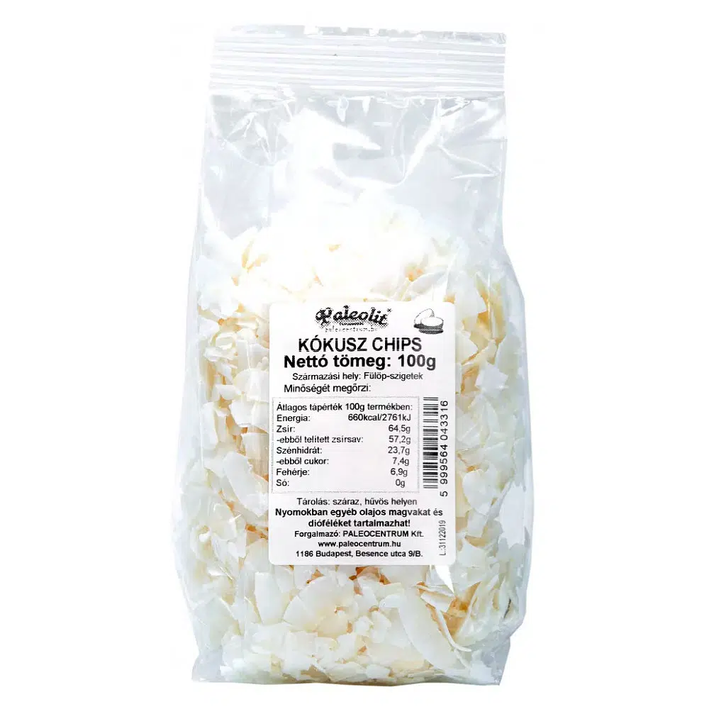 Paleolit Kókusz chips - 100g 1 Paleolit Kókusz chips - 100g