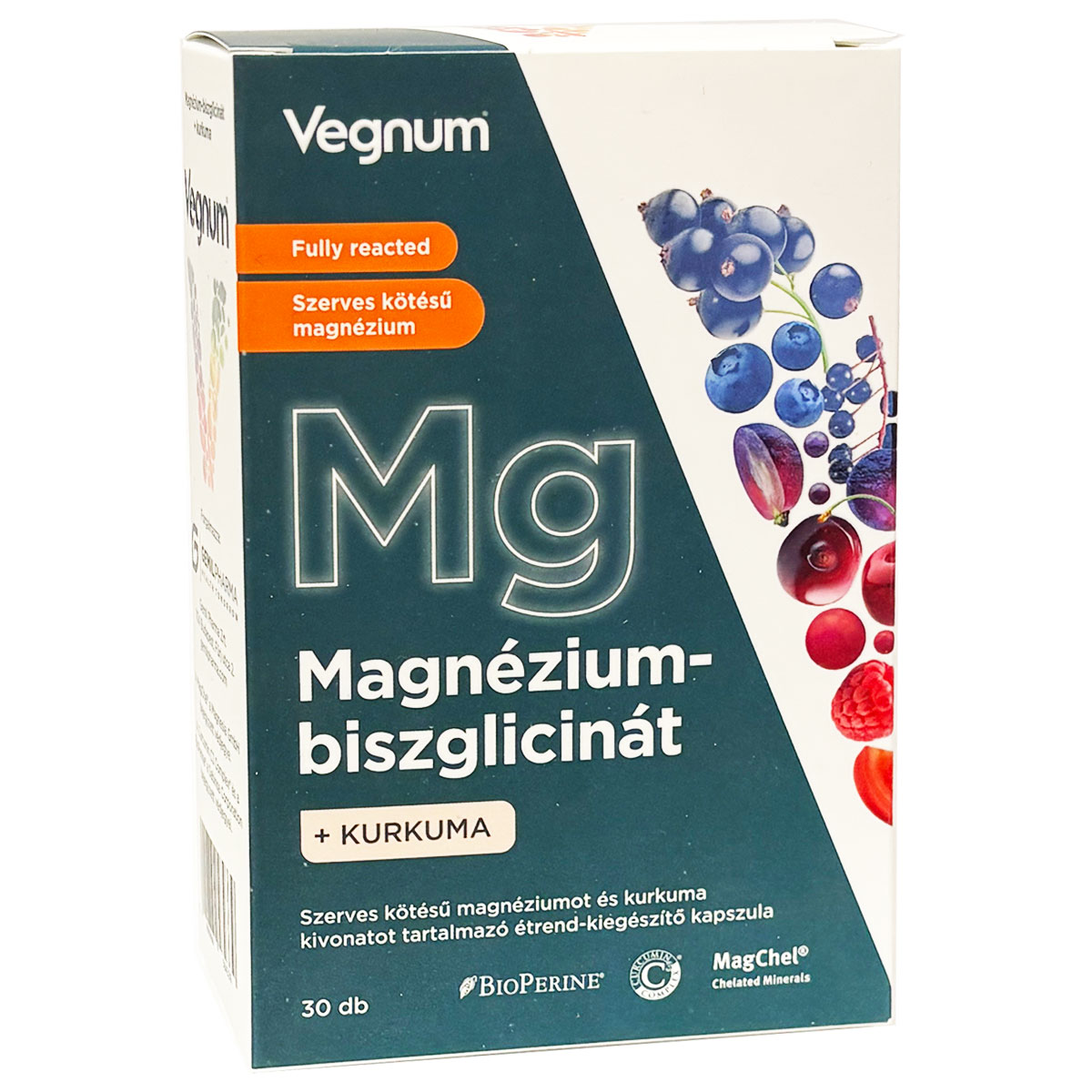 Vegnum Magnézium-biszglicinát + Kurkuma kivonat kapszula - 30db 1 Vegnum Magnézium-biszglicinát + Kurkuma kivonat kapszula - 30db