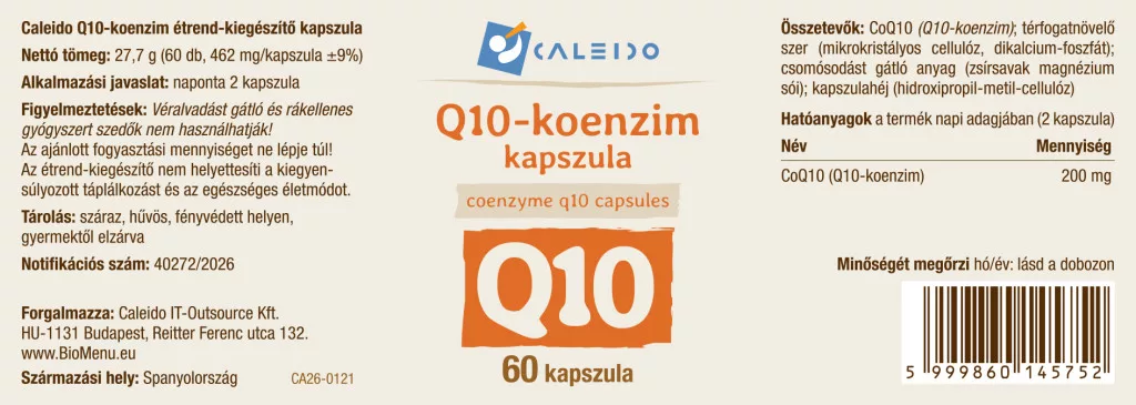 Caleido Q10-koenzim kapszula - 60db 2 Caleido Q10-koenzim kapszula - 60db - Image 2