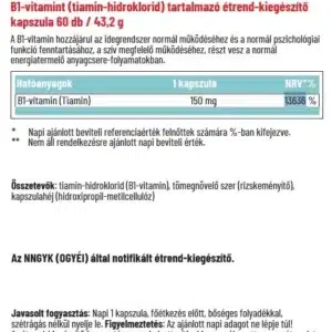 Dr. Herz B1-vitamin kapszula - 60db 3 Dr. Herz B1-vitamin kapszula - 60db - Image 2