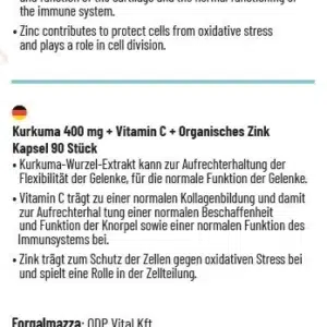 Dr. Herz XL Kurkuma + Gyömbér + C-vitamin kapszula - 90db - Image 2