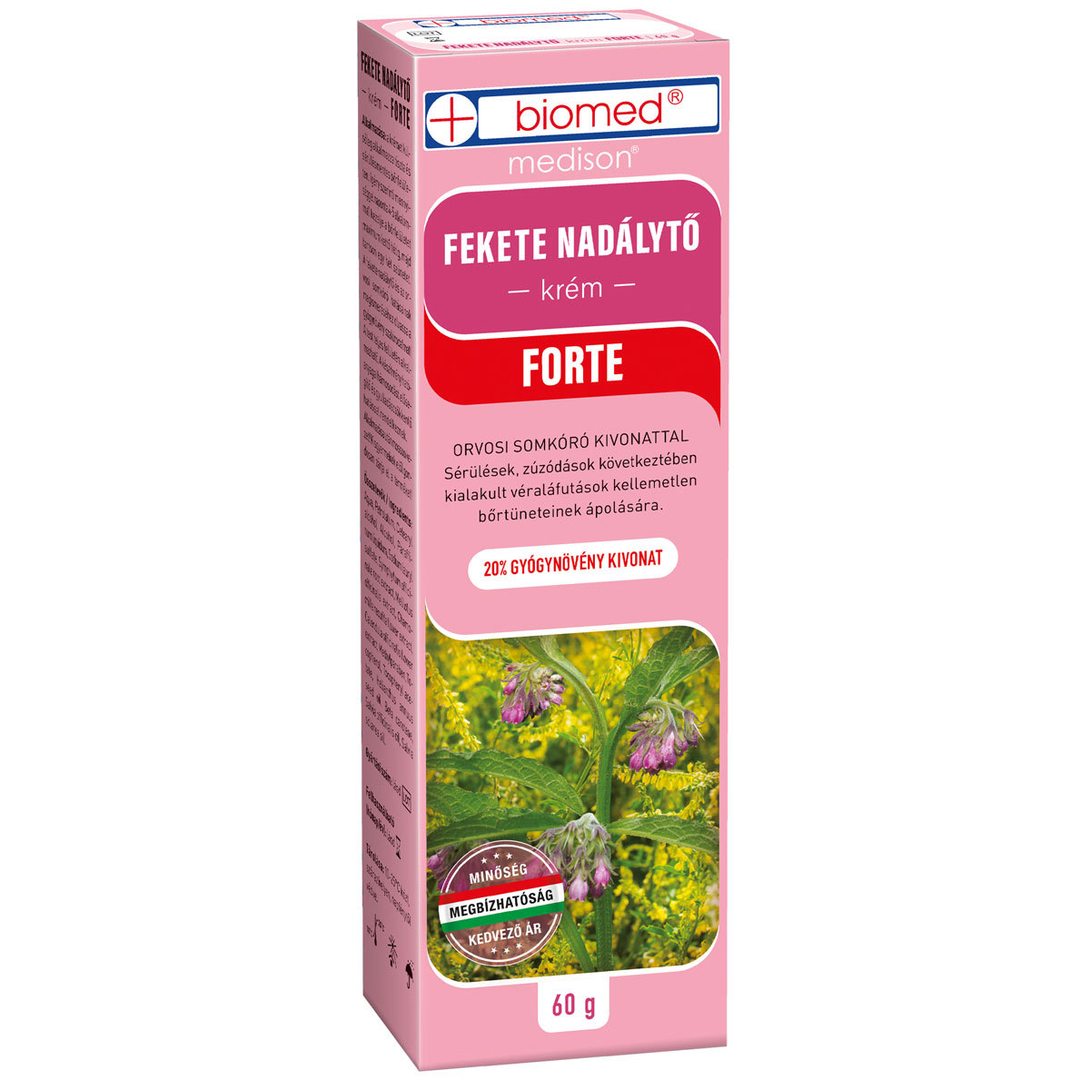 Biomed Feketenadálytő forte krém - 60g 1 Biomed feketenadálytő krém forte 60g