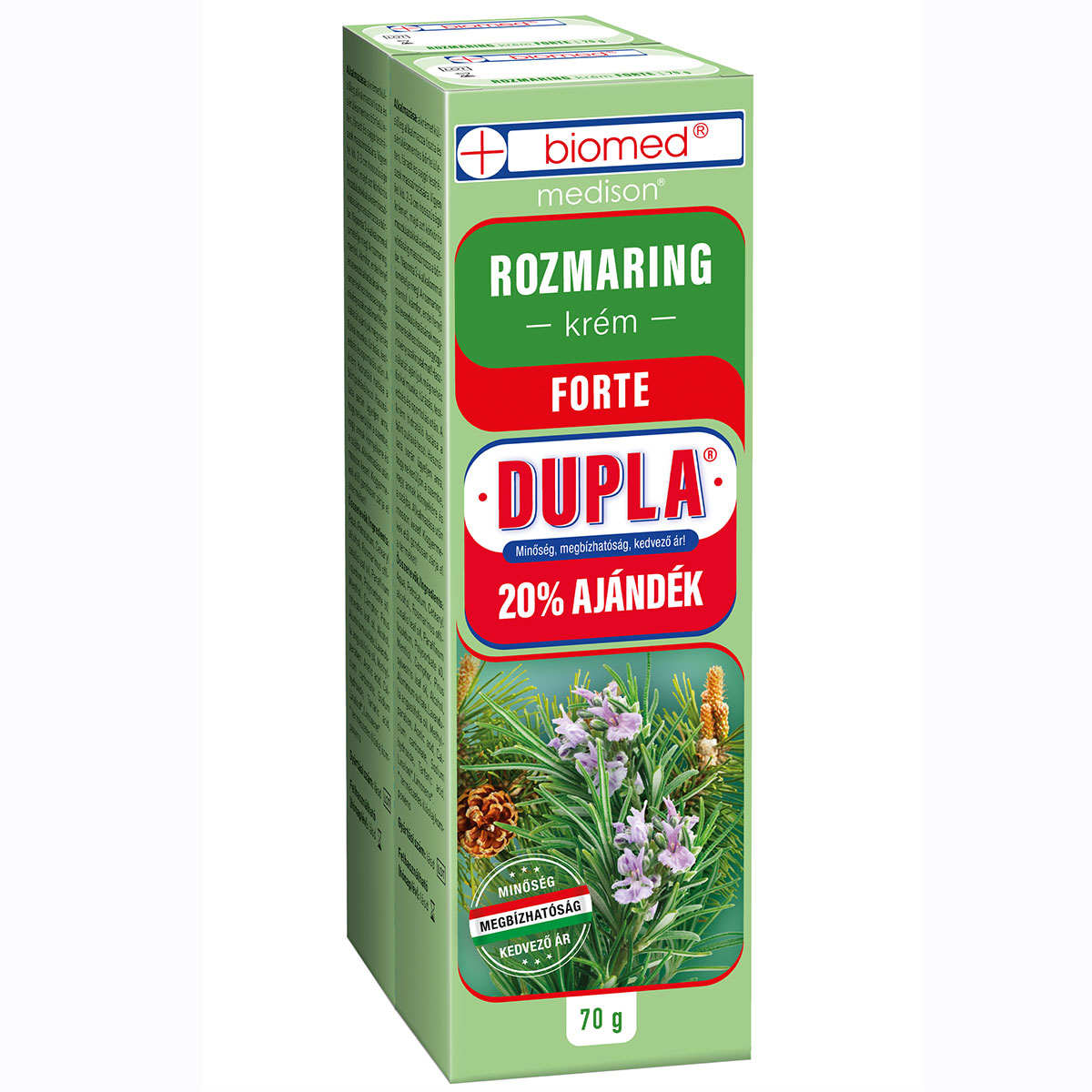 Biomed Rozmaring krém Forte dupla - 2x70g 1 Biomed rozmaring krém FORTE dupla 2x70g