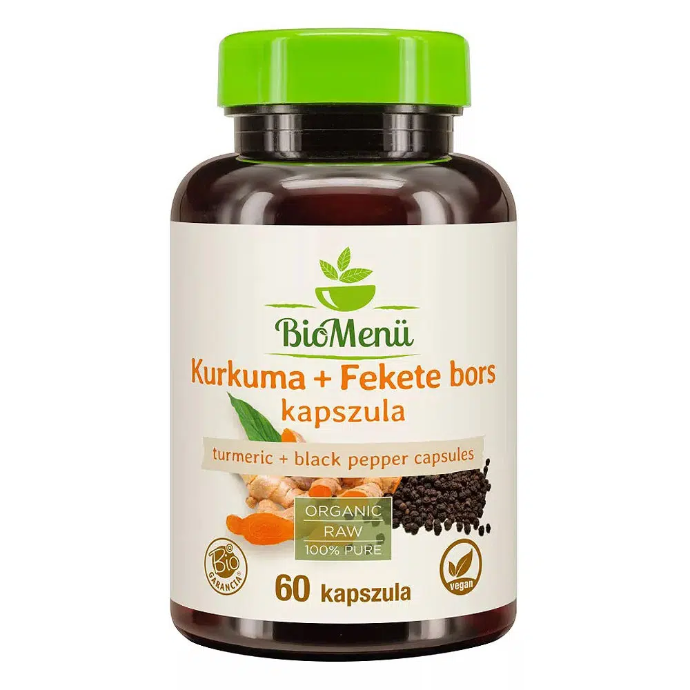 Biomenü Bio Kurkuma+Fekete bors kapszula - 60db 1 Biomenü Bio Kurkuma+Fekete bors kapszula 60 db