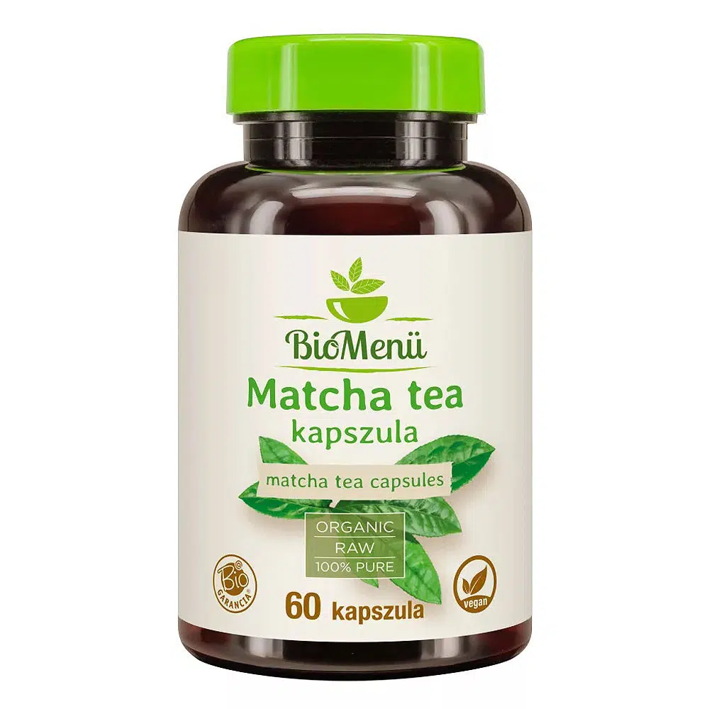 Biomenü Bio Matcha tea kapszula - 60db 1 Biomenü Bio Matcha tea kapszula 60db