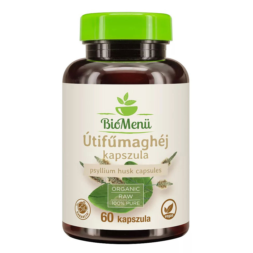 Biomenü Bio Útifűmaghéj kapszula - 60db 1 Biomenü Bio útifűmaghéj kapszula 60db