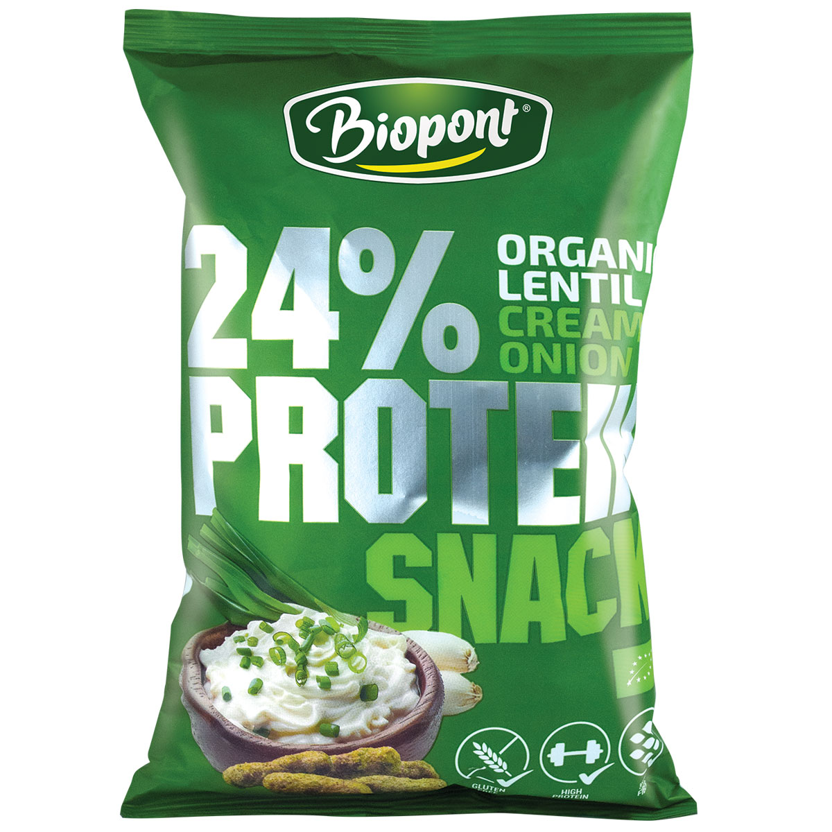 Biopont Protein Snack joghurtos-hagymás (gluténmentes) - 50g 1 Biopont Protein Snack joghurtos-hagymás (gluténmentes) - 50g