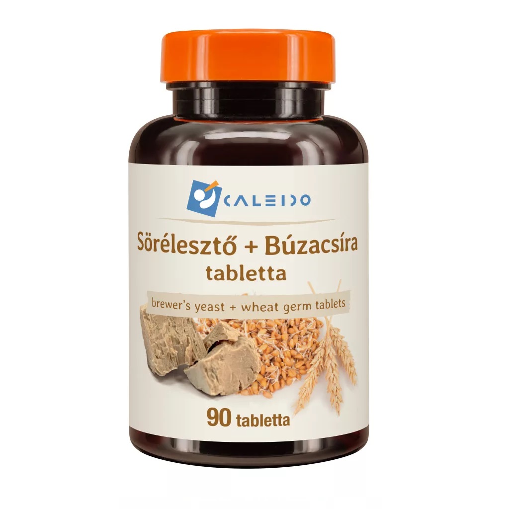 Caleido Sörélesztő + Búzacsíra tabletta - 90db 1 Caleido SÖRÉLESZTŐ+BÚZACSÍRA tabletta 90db